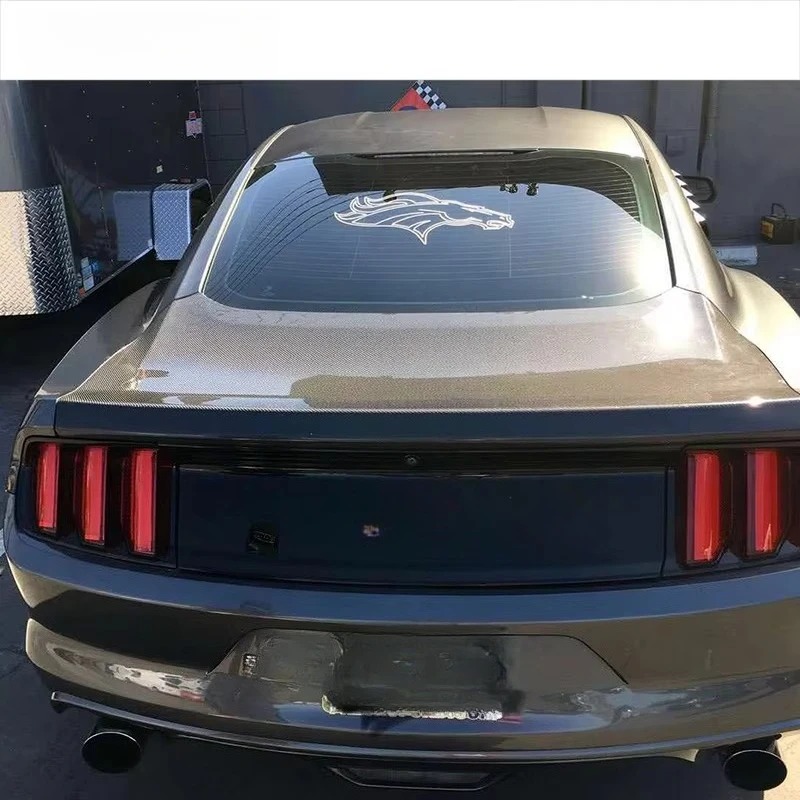 Resistant to Yellow and Foggy Carbon Fiber Mustang Trunk Boot Lid with Ducktail Spoiler 2015-2023
